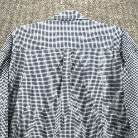 Abercrombie & Fitch Men's Button-Down Shirt Blue White Large Long Sleeve Check - Picture 7 of 12